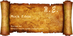 Muck Edda névjegykártya
